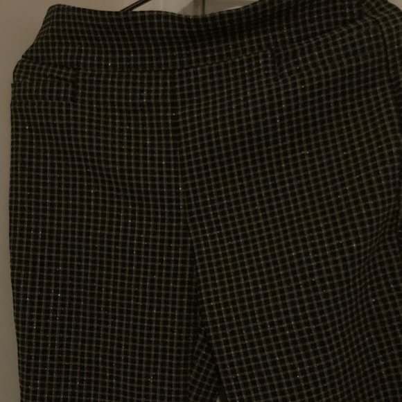 Kim Rogers black and white plaid styled pants with a touch of metallic. - Picture 7 of 7